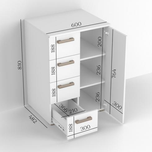 Комод ТКБ-363 венге темний foto 2