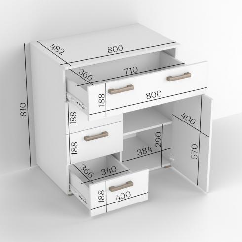 Комод ТКБ-367.2 бетон foto 2
