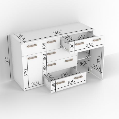 Комод ТКБ-377.1 кашемір foto 2