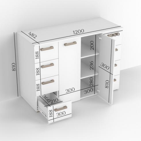 Комод ТКБ-379 дуб крафт foto 2