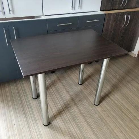 Стіл кухонний К8 ніжки хром Венге foto 2