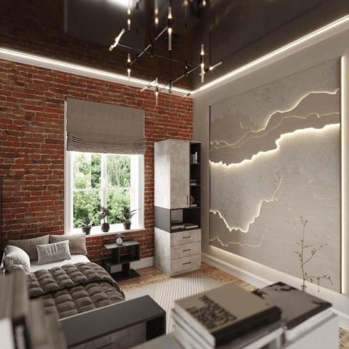 Шафа для одягу Tetris Т-4, Бетон, 600/520/2100 foto 2