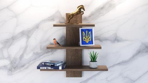 Полиця навісна П-1, Дуб Сонома Трюфель, 500/140/500