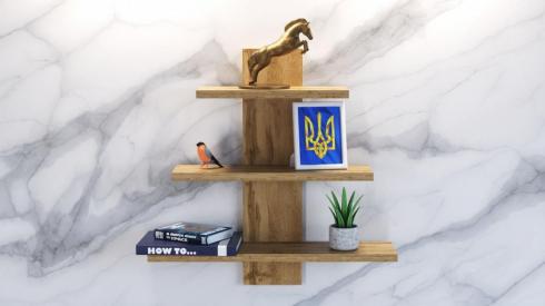 Полиця навісна П-1, Дуб Аппалачі, 500/140/500