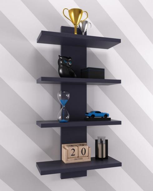 Полиця навісна ПН-5, Антрацит, 350/140/700