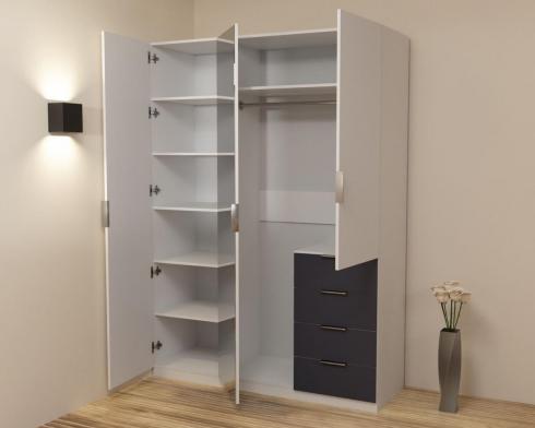 Шафа Крістал 2, Білий/Антрацит, 1500х520х2100 foto 2