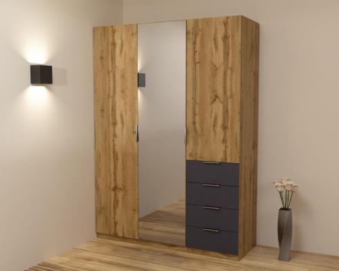 Шафа Крістал 2, Дуб Аппалачі/Антрацит, 1500х520х2100