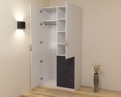 Шафа Крістал 1, Білий/Антрацит, 1000х520х2100 foto 2