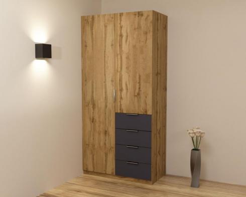 Шафа Крістал 1, Дуб Аппалачі/Антрацит, 1000х520х2100