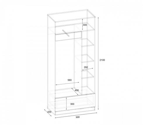 Передпокій ГКШ 5 900мм Дуб Аппалачі foto 2