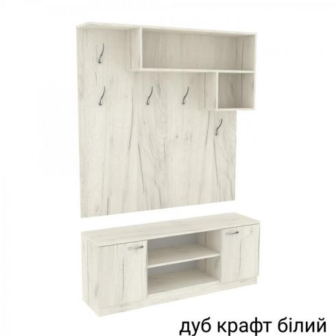 Передпокій ГКШ 10 1300мм Дуб Крафт Білий