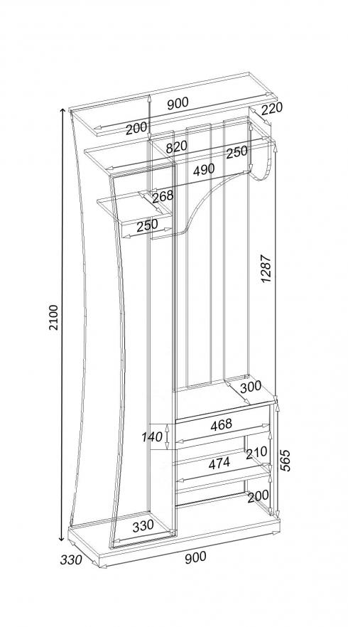Передпокій SOLO 8 900мм Білий foto 2