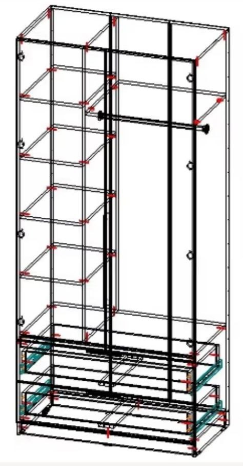 Шафа роспашна двохдверна Еліт 900мм foto 2