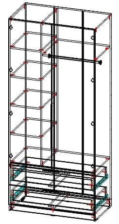 Шафа розпашна трьохдверна Еліт Ш1600мм*Г450мм*В2400мм foto 2