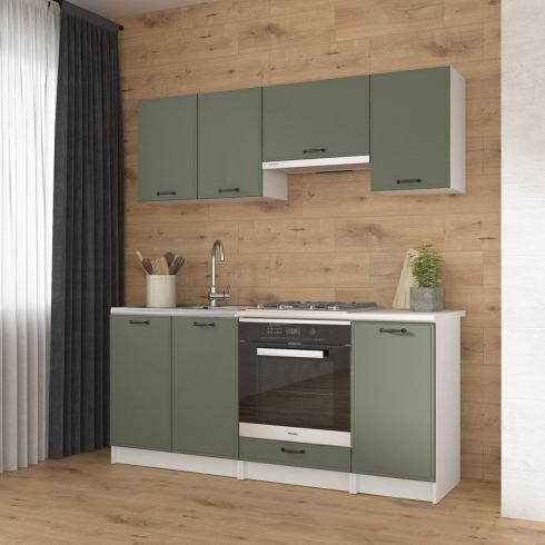 Кухня К-57 1,8м Білий+Камуфляж