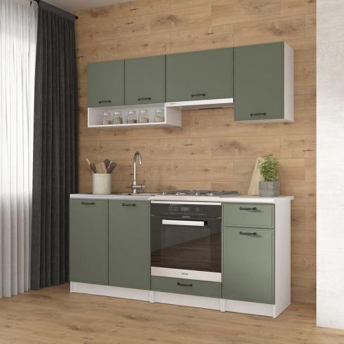 Кухня К-63 1,8м Білий+Камуфляж