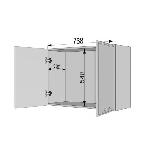 Шафа навісна 800мм, під сушку К-61 Чорний+Камуфляж foto 3