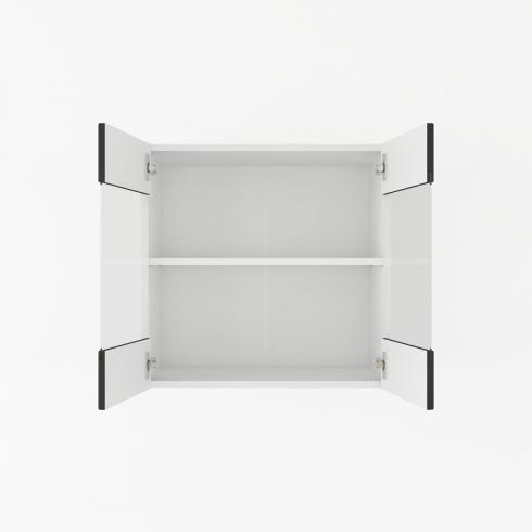 Шафа навісна 600мм К-67 (вітрина) Білий+Чорний foto 2