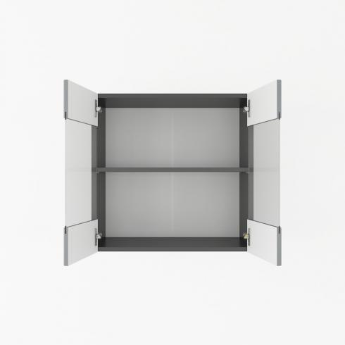 Шафа навісна 600мм К-67 (вітрина) Чорний+Асфальт foto 2