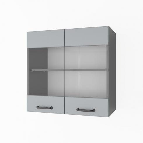 Шафа навісна 600мм К-67 (вітрина) Чорний+Асфальт