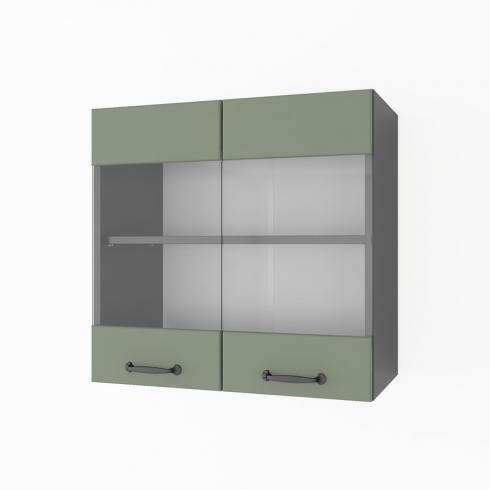 Шафа навісна 600мм К-67 (вітрина) Чорний+Камуфляж