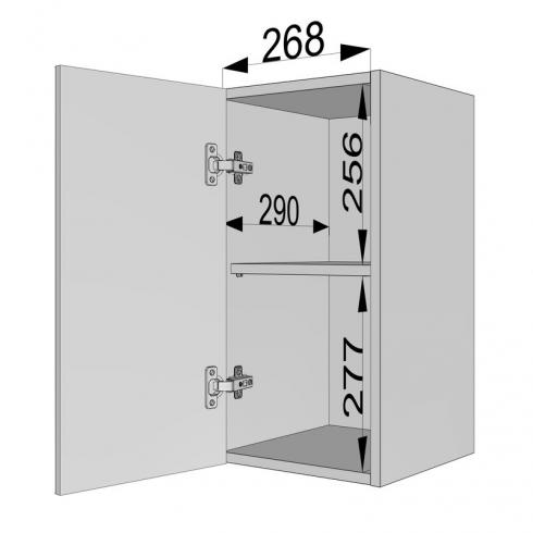 Шафа навісна 300мм К-58 Чорний+Асфальт foto 4