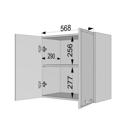 Шафа навісна 600мм К-60 Чорний+Асфальт foto 4