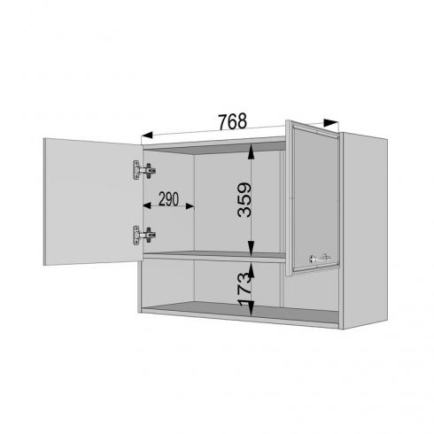 Шафа навісна з нішою 800мм К-53 foto 4