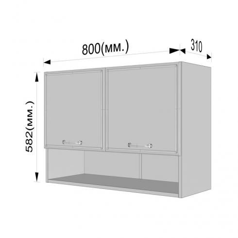 Шафа навісна з нішою 800мм К-53 Білий foto 3