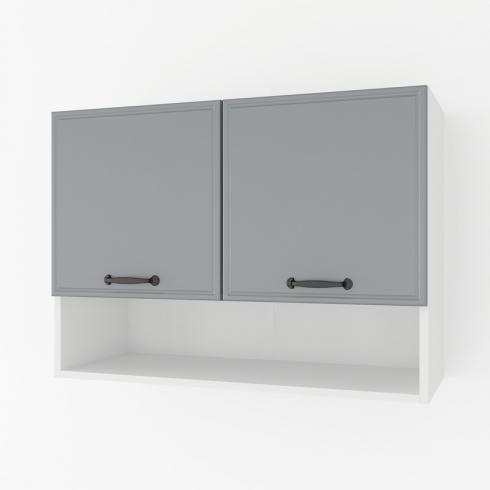 Шафа навісна з нішою 800мм К-53 Білий+Асфальт