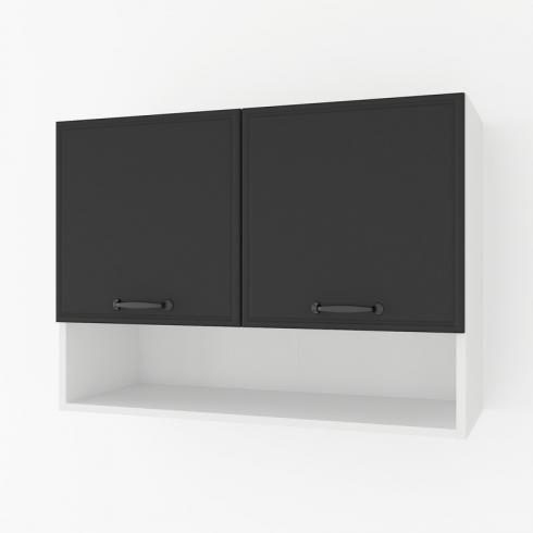 Шафа навісна з нішою 800мм К-53 Білий+Чорний