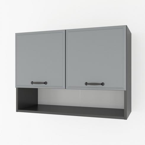 Шафа навісна з нішою 800мм К-53 Чорний+Асфальт