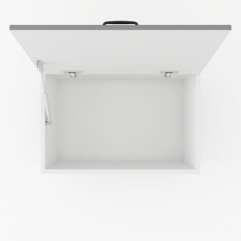 Шафа навісна 600мм, витяжка К-52 Білий+Асфальт foto 2