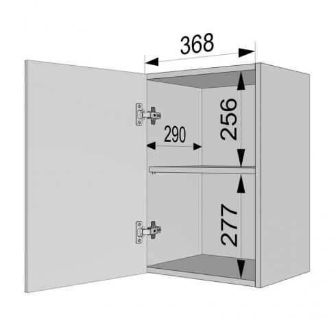 Шафа навісна 400мм К-51 Чорний+Камуфляж foto 4