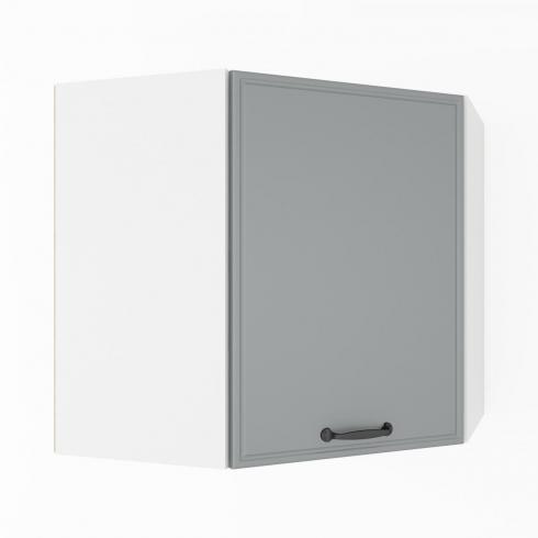 Шафа навісна кутова К-73 Білий+Асфальт