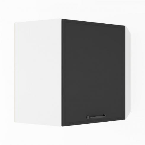 Шафа навісна кутова К-73 Білий+Чорний