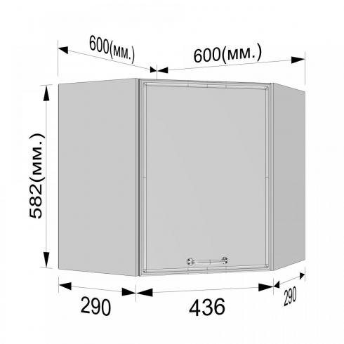 Шафа навісна кутова К-73 Чорный+Камуфляж foto 2