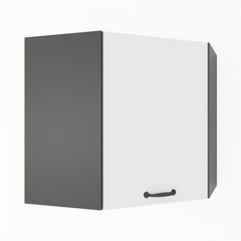 Шафа навісна кутова К-73 Чорний+Білий
