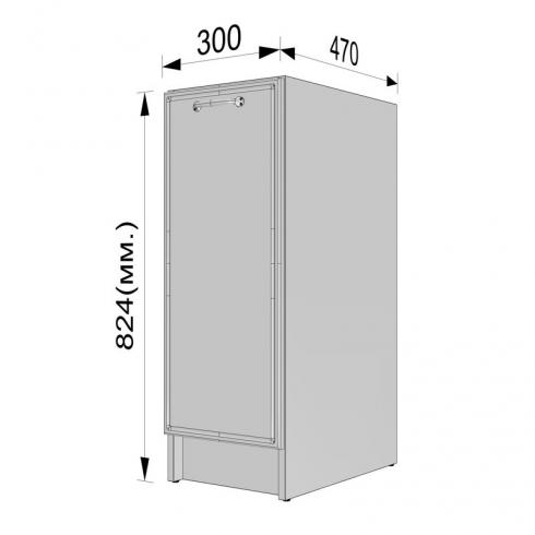 Тумба низ 300мм К-57 (без стільниці) Білий+Камуфляж foto 3
