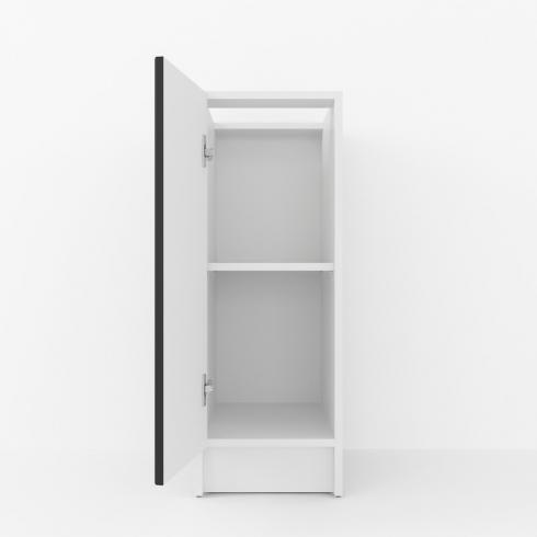 Тумба низ 300мм К-57 (без стільниці) Білий+Чорний foto 2