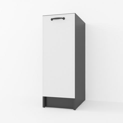 Тумба низ 300мм К-57 (без стільниці) Чорний+Білий