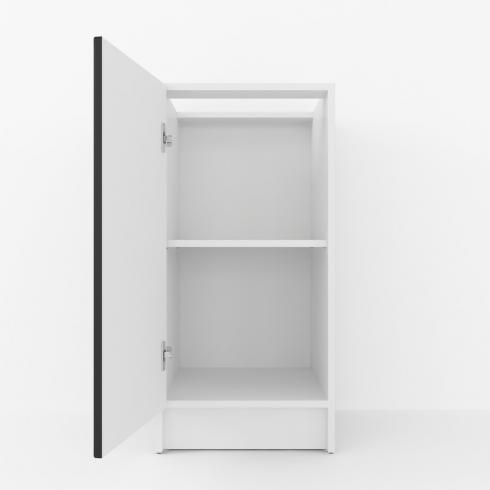 Тумба низ 400мм (без стільниці) К-64 Білий+Чорний foto 2