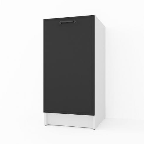 Тумба низ 400мм (без стільниці) К-64 Білий+Чорний