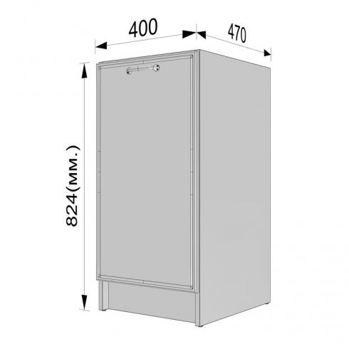 Тумба низ 400мм (без стільниці) К-64 Чорний+Камуфляж foto 3