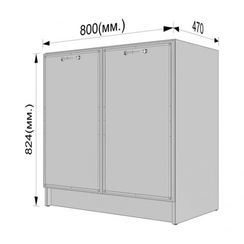 Тумба низ 800мм, К-66 (без стільниці) foto 3