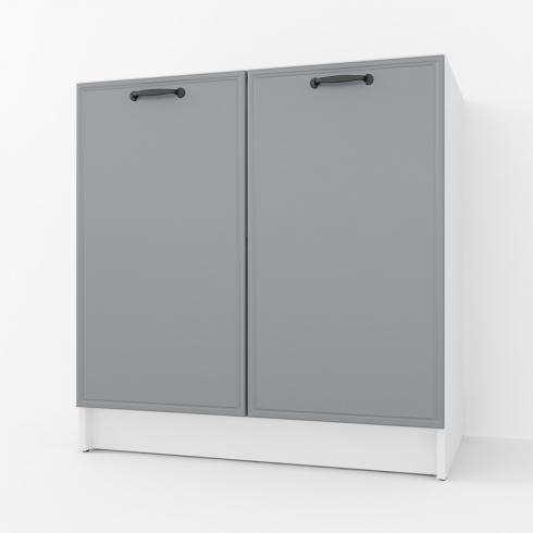 Тумба низ 800мм, К-66 (без стільниці) Білий+Асфальт