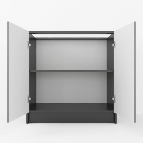 Тумба низ 800мм, К-66 (без стільниці) Чорний+Асфальт foto 2