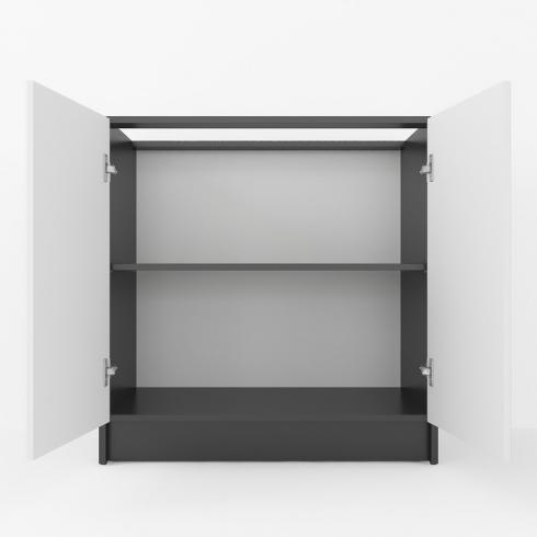 Тумба низ 800мм, К-66 (без стільниці) Чорний+Білий foto 2