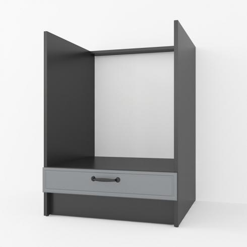 Тумба під духовку 600мм К-56 (без стільниці) Чорний+Асфальт