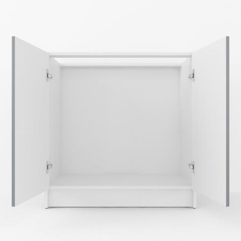 Тумба низ 800мм, мийка (без стільниці) К-55 Білий+Асфальт foto 2